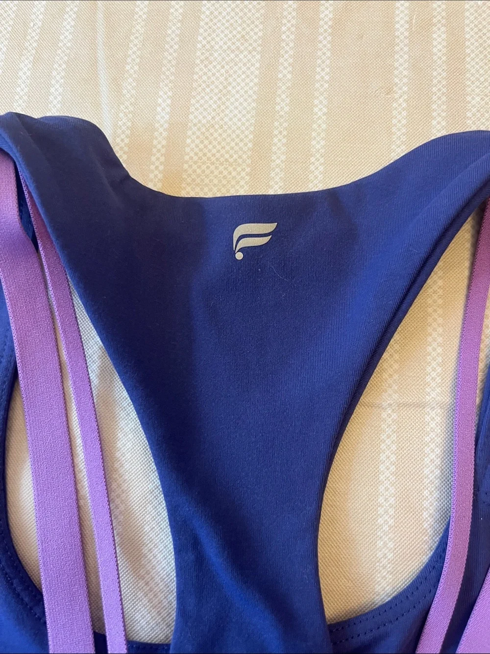 Fabletics Women’s Purple Strappy Back Sports Bra - Brand